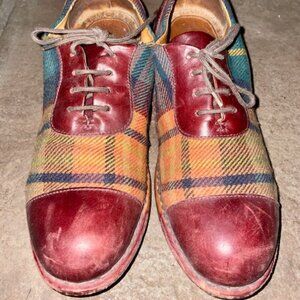 The Office of Angela Scott *Vintage* Plaid Lace-Up Loafers